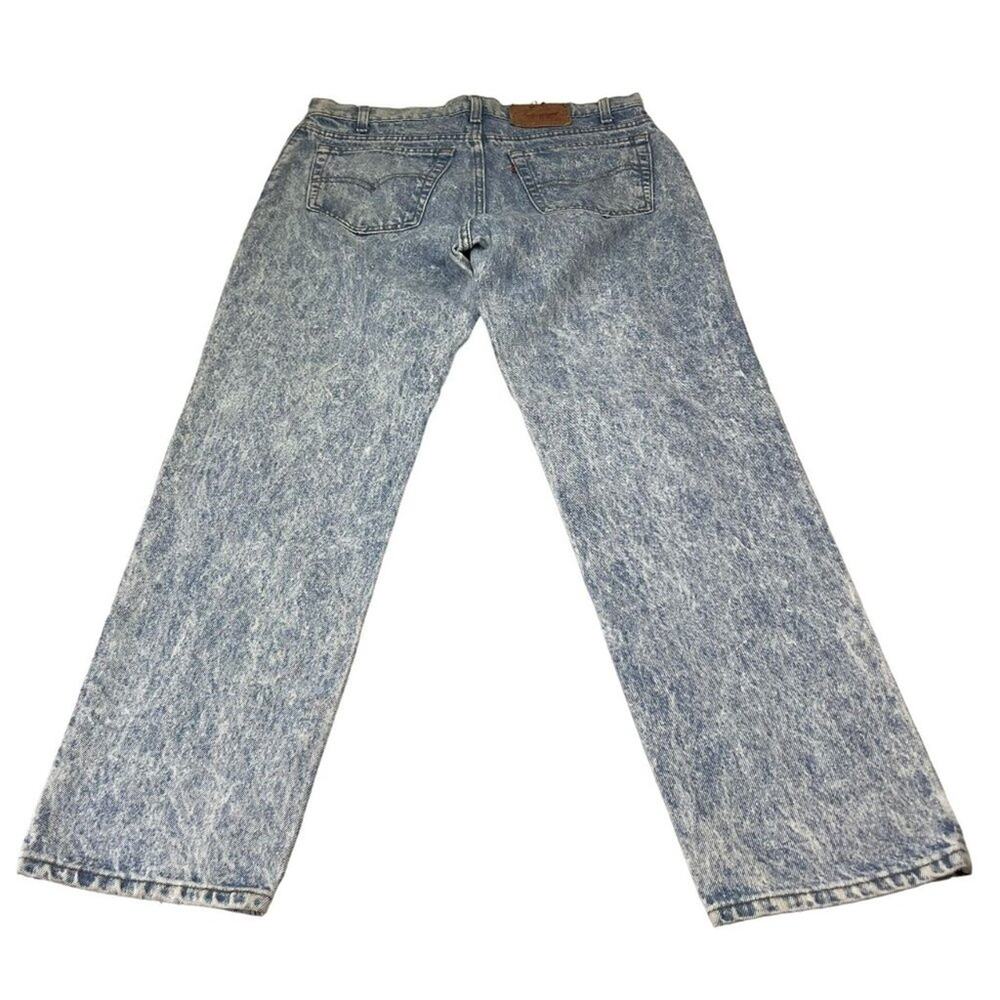 Levi’s Jean Unisex 506 36WxL30 Acid Wash Blue Denim Made USA 90s 80s VTG - Picture 2 of 14